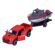Majorette City Trailer - Toyota Tacoma TRD PRO z przyczepą z łodzią 3002001