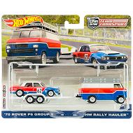 Hot Wheels - Pojazd transportowy HW Rally Hauler i 70 Rover P6 Group 2 HKF45 FLF56