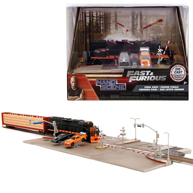 Jada Fast&Furious Szybcy i wściekli Diorama Wyścig z pociągiem + 2