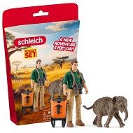 Schleich Badacz dżungli z młodym słoniem 81476