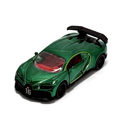 Majorette Factory Custom - Bugatti Chiron chrome edition zieleń  9002904