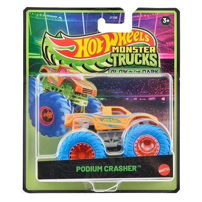 Hot Wheels - Monster Trucks Glow in the Dark - PODIUM CRASHER JFX12 JFX08