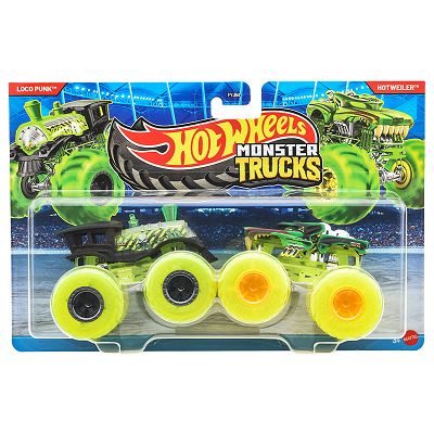 Hot Wheels - Monster Trucks 2pak Loco Punk vs Hotweiler JLV79 FYJ64