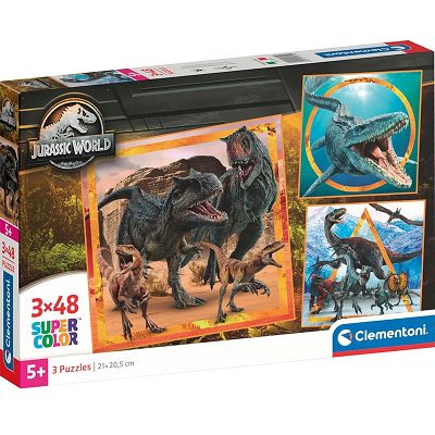 Clementoni Puzzle SuperKolor Jurassic World 3 x 48 el. 25314