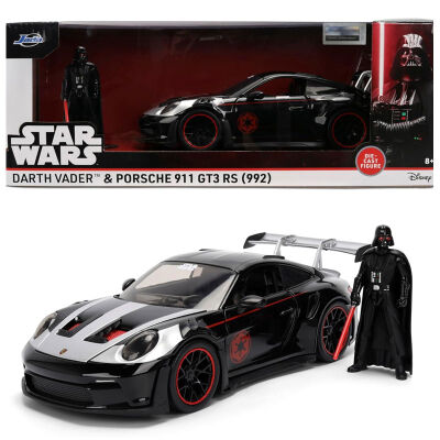 JADA Star Wars Metalowy samochód Porsche 911 GT3 RS 1:24 + figurka Darth Vader 36477