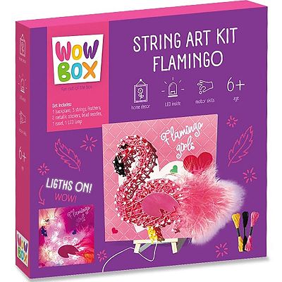 Wow Box Zestaw kreatywny String Art Flaming LED 536334