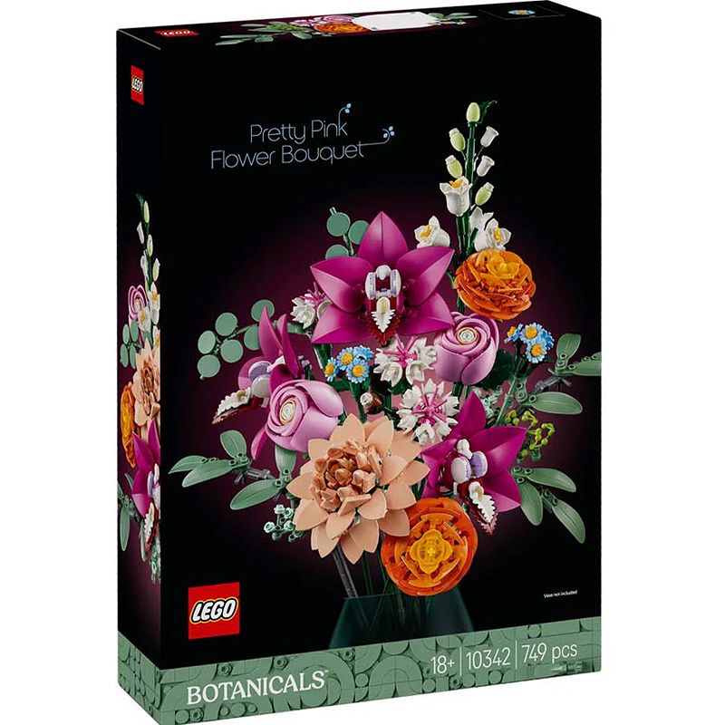 lycee 花　まとめ　セット LEGO Icons Botanical Piękny bukiet różowych kwiatów 10342