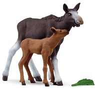 Schleich Wild Life Rodzina łosiów Mama z młodym 42603