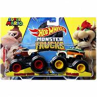 Hot Wheels - Monster Trucks 2pak Super Mario Donkey Kong vs Bowser HNX23