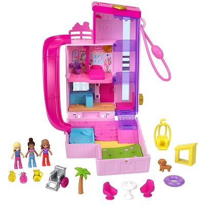 Polly Pocket Wymarzony domek Barbie + laleczki HWP11