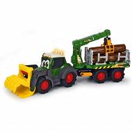 Dickie - Happy Traktor leśny Fendt z przyczepą do transportu drewna Światło Dźwięk 3819003
