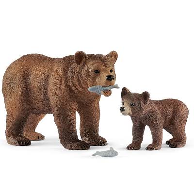 Schleich - Grizzly matka z małym niedźwiatkiem 42473