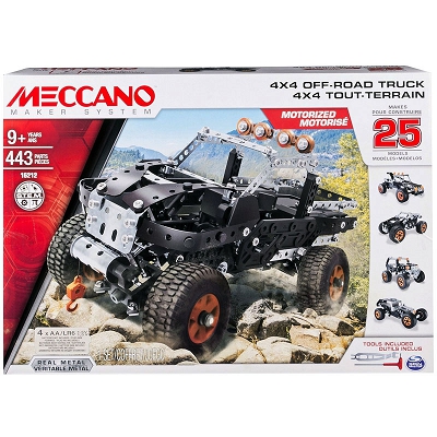 Meccano - Pojazd cięzarowy 4x4 Off Road Truck 25w1 443 el. 16212