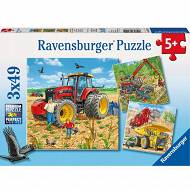 Ravensburger - Puzzle Ogromne maszyny 3x49 el. 080120