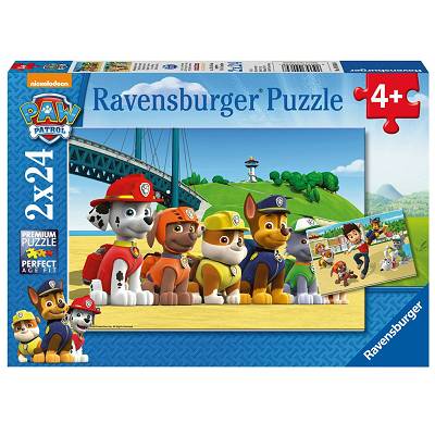 Ravensburger - Puzzle Psi Patrol Bohaterskie szczeniaki 2 x 24 elem. 090648