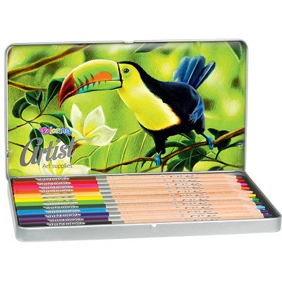 Colorino - Kredki ołówkowe okrągłe ARTIST 12 kol. w metalowym pudełku 83256