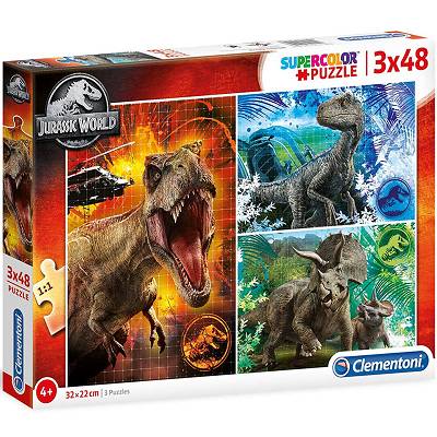 Clementoni Puzzle Jurassic World 3 x 48 el. 25250