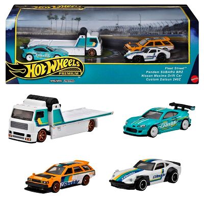 Hot Wheels Premium 4-Pack Zestaw pojazdów Fleet Street HRT53