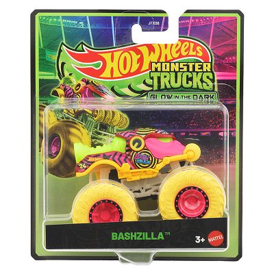 Hot Wheels - Monster Trucks Glow in the Dark - BASHZILLA JFX23 JFX08