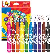 Colorino - Flamastry dwustronne pieczątki 10 kolorów 36092