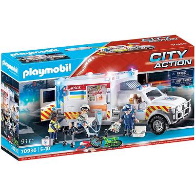 Playmobil Ambulans pogotowia ratunkowego: US Ambulance 70936