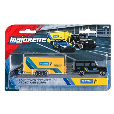 Majorette Racing Deluxe Trailer - Land Rover Defender 110 z przyczepą i Toyota GR Supra 2003001