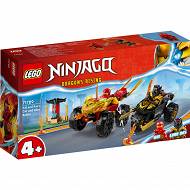 LEGO Ninjago Bitwa samochodowo-motocyklowa między Kaiem a Rasem 71789