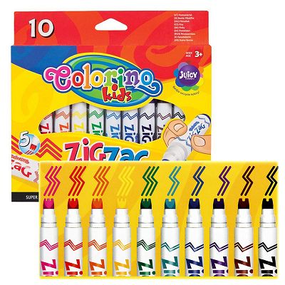 Colorino - Flamastry Zig Zag 10 kolorów 34647