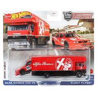 Hot Wheels - Pojazd transportowy Fleet Flyer i Alfa Romeo 155 V6 Ti HKF42