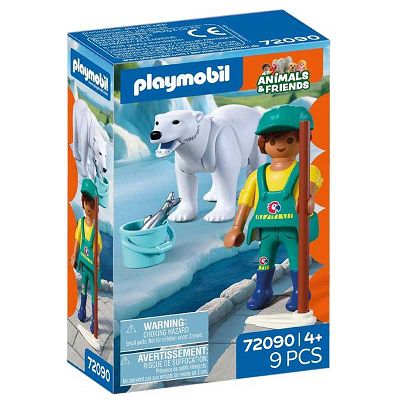Playmobil Animals & Friends Zoo Niedźwiedź polarny i jego opiekun 72090