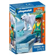 Playmobil Animals & Friends Zoo Niedźwiedź polarny i jego opiekun 72090