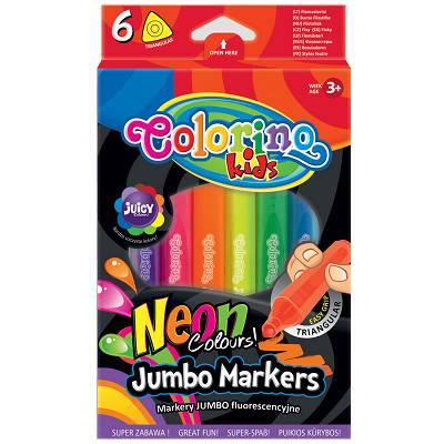 Colorino - Flamastry Jumbo trójkątne Neon-fluo 38881