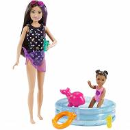 Barbie Skipper opiekunka z bobaskiem i basenem GRP39