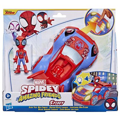 Hasbro Marvel Spidey i Super-kumple Figurka Spidey z pojazdem światło i dźwięk F4530