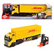 Dickie - Ciężarówka Volvo z naczepą DHL i wózkiem widłowym 3747018