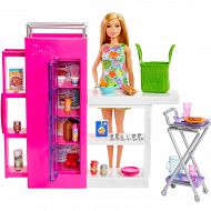 Barbie Wymarzona spiżarnia Duży zestaw z lalką i akcesriami HJV38