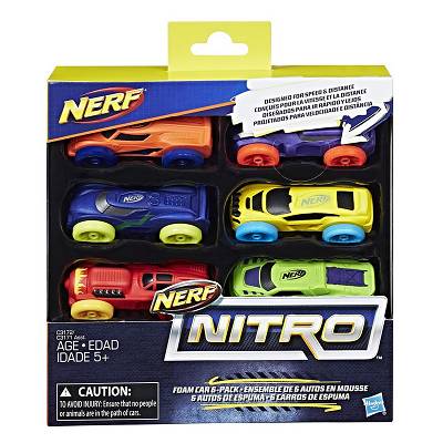 Hasbro Nerf Nitro - 6-pak samochodów Ner Nitro C1372