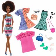Barbie Fashion Doll + 3 modne kreacje GHT32