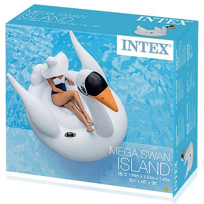 Intex Ogromny Materac do pływania wyspa Łabędź 56287