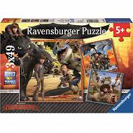 Ravensburger - Puzzle Jak wytresować smoka 3 x 49 elem. 092581