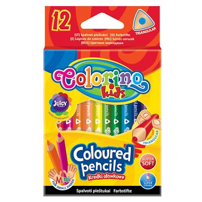 Colorino - Kredki ołówkowe trójkątne mini 12 kolorów 33077