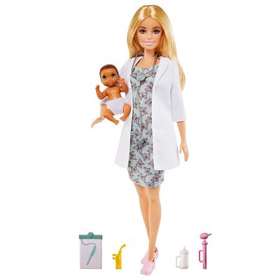 Barbie kariera - Lalka Pediatra z bobasem GVK03