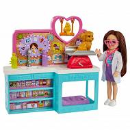 Barbie - Zestaw Weterynarz + lalka Chelsea + akcesoria HGT12