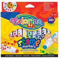 Colorino - Flamastry z pieczątkami 10 kolorów 34623