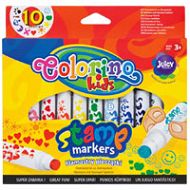 Colorino - Flamastry z pieczątkami 10 kolorów 34623