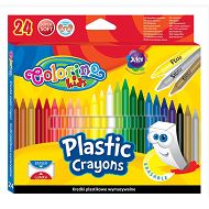 Colorino - Kredki świecowe okrągłe plastikowe wymazywalne 24 kolory 92029
