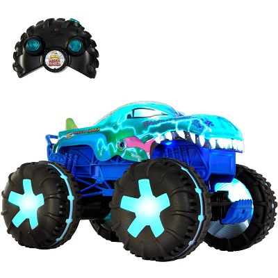 Hot Wheels Monster Trucks RC Mega-Wrex Alive zdalnie sterowany światło i dźwięk 1:15 JBD90