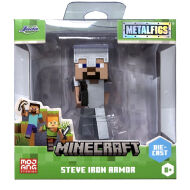 Minecraft - Kolekcjonerska metalowa figurka Steve Iron Armor 6,5 cm. 85138