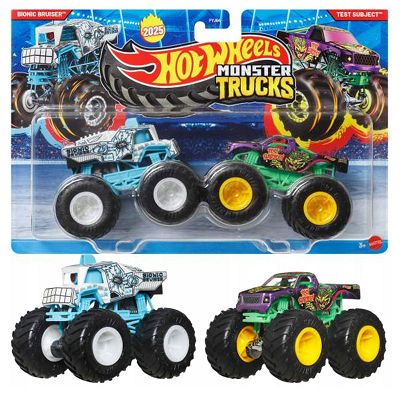 Hot Wheels - Monster Trucks 2pak Bionic Bruiser vs Test Subject JCC68