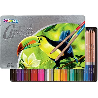 Colorino - Kredki ołówkowe okrągłe ARTIST 36 kol. w metalowym pudełku 83270